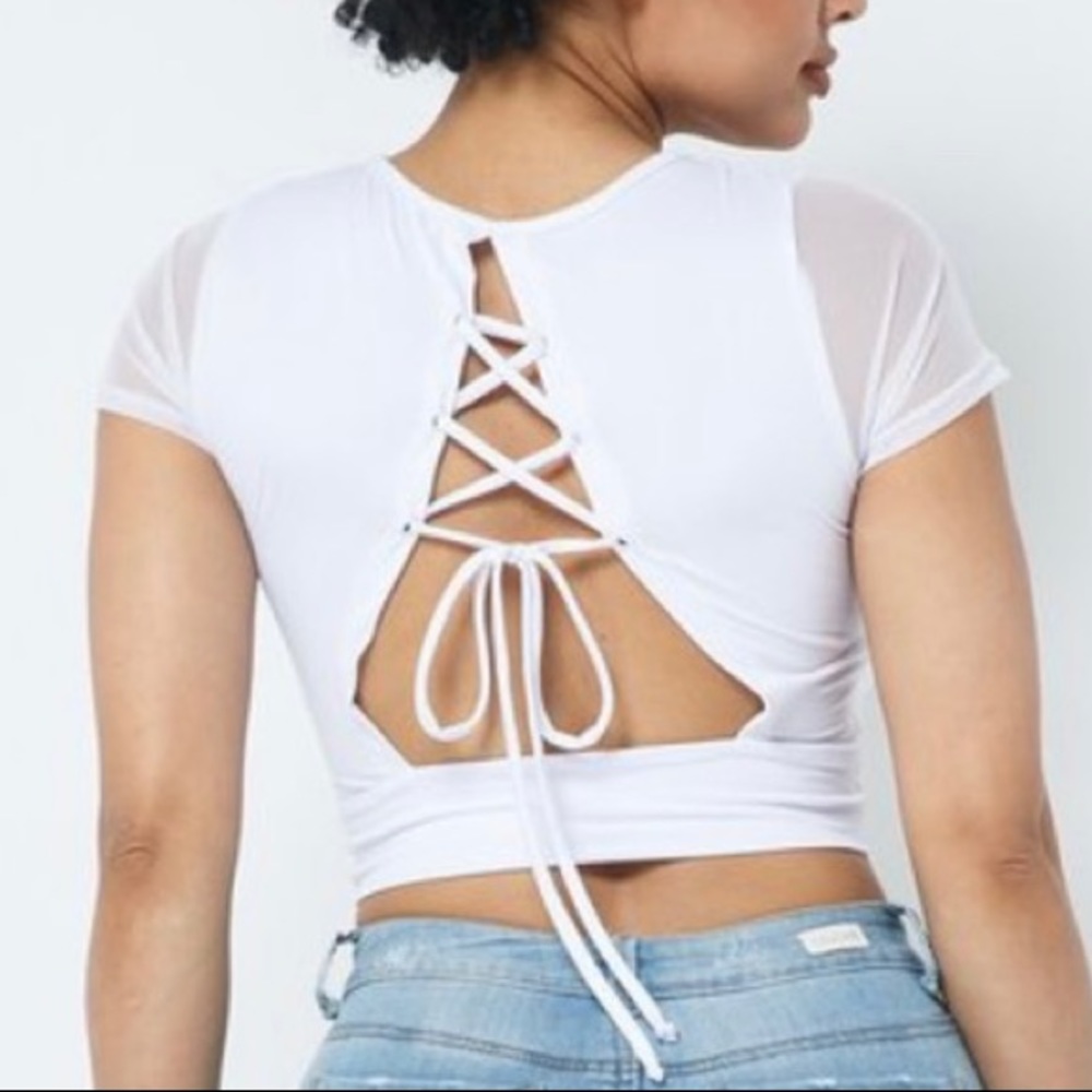 Open back crop top